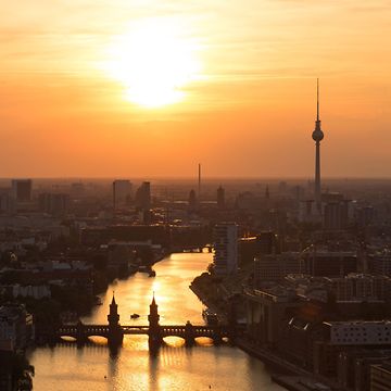 Blick auf Berlin bei Nacht