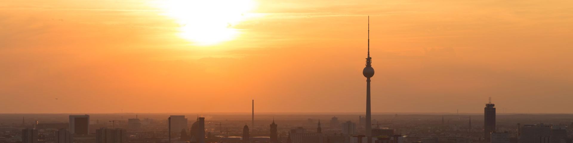 Blick auf Berlin bei Nacht